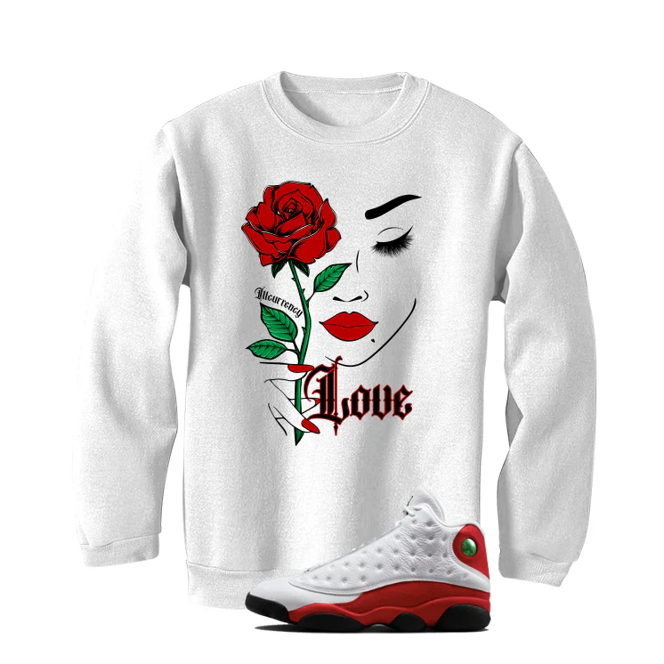 Air Jordan 13 Chicago Matching T-Shirt, Sweatshirts & Hoodies White T-Shirt (Love)| illcurrency - Image 4