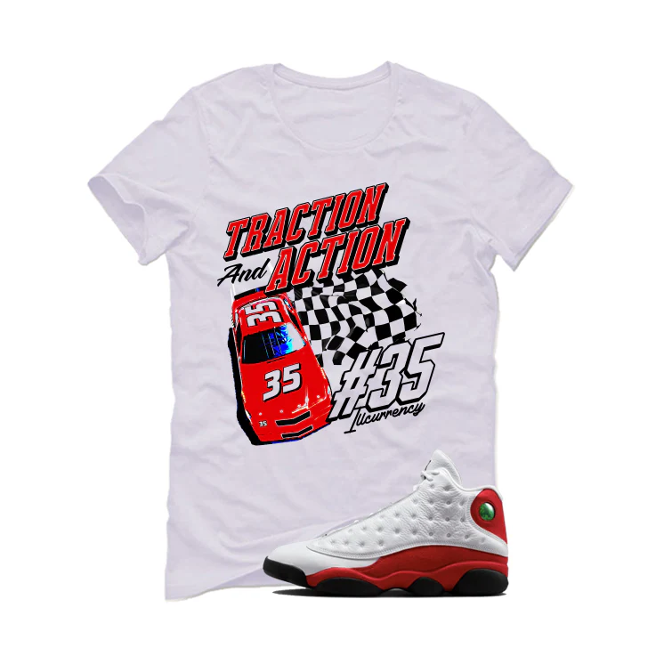Air Jordan 13 Chicago Matching T-Shirt, Sweatshirts & Hoodies White T-Shirt (Raceway)| illcurrency - Image 2