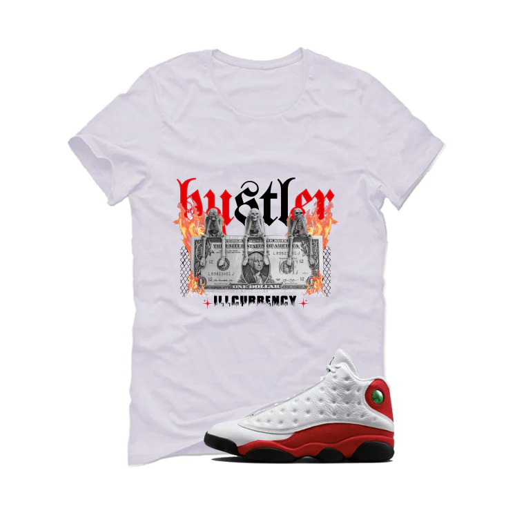 Air Jordan 13 Chicago Matching T-Shirt, Sweatshirts & Hoodies White T-Shirt (See No Evil Hustler)| illcurrency - Image 2