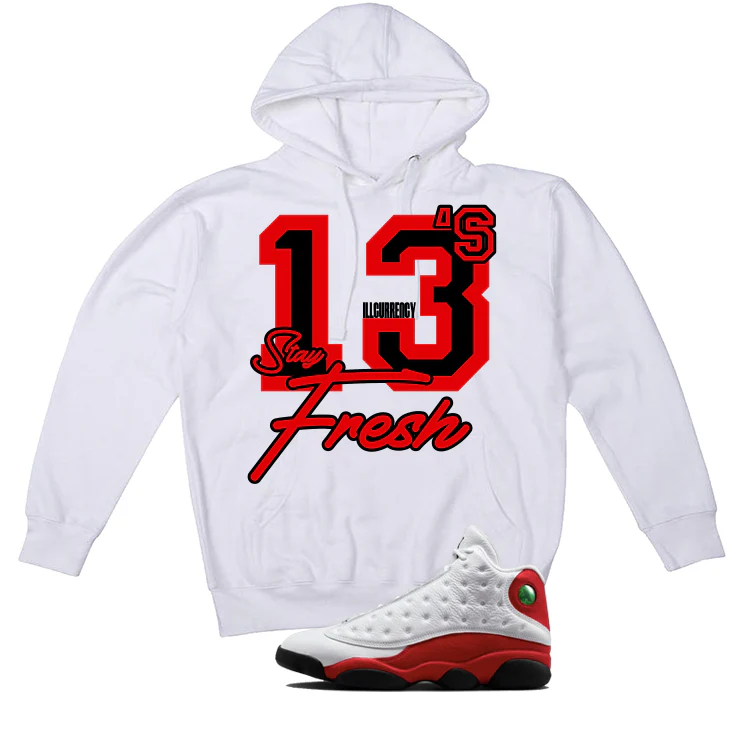 Air Jordan 13 Chicago Matching T-Shirt, Sweatshirts & Hoodies White T-Shirt (Stay Fresh)| illcurrency - Image 3