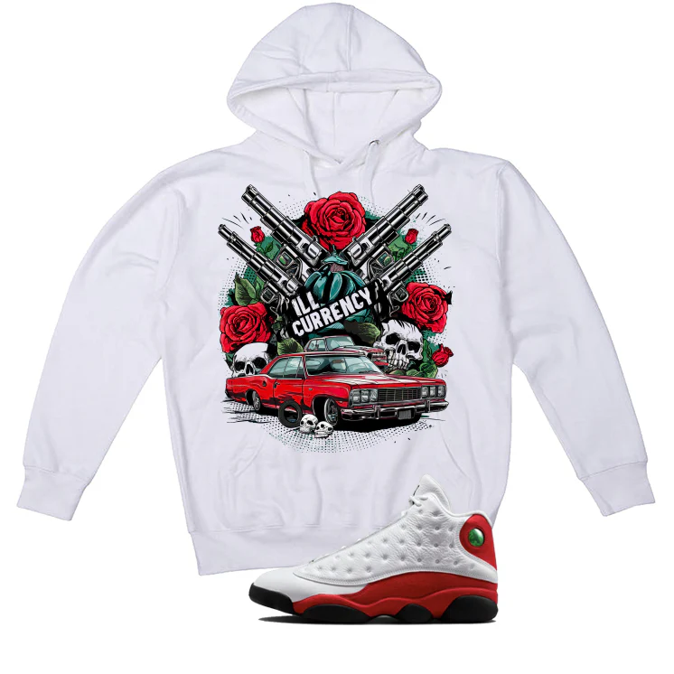 Air Jordan 13 Chicago Matching T-Shirt, Sweatshirts & Hoodies White T-Shirt (Vintage Illcurrency)| illcurrency - Image 3