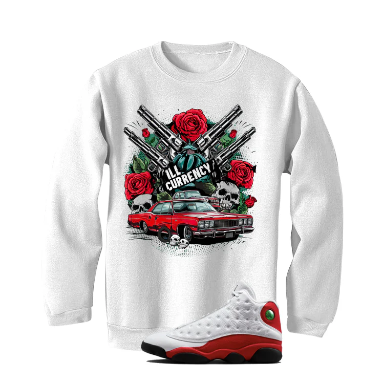 Air Jordan 13 Chicago Matching T-Shirt, Sweatshirts & Hoodies White T-Shirt (Vintage Illcurrency)| illcurrency - Image 4