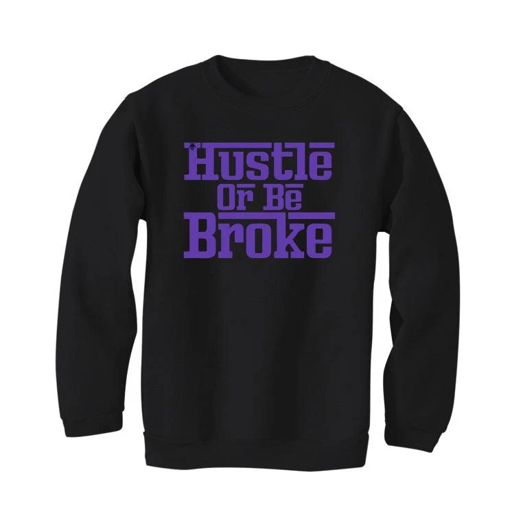 Air Jordan 13 “Court Purple” Black T-Shirt (hustle or be broke) - Image 4