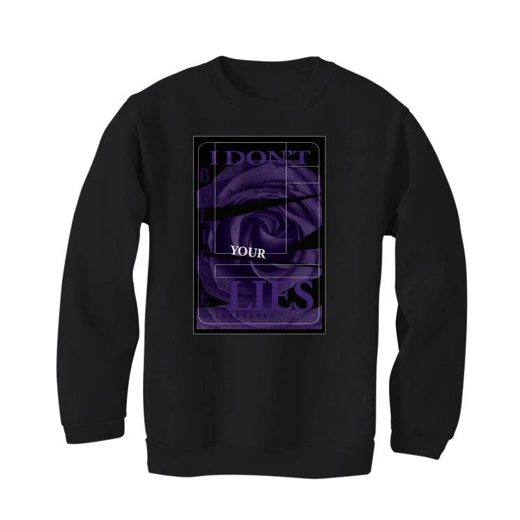 Air Jordan 13 “Court Purple” Black T-Shirt (I DON'T BELIEVE YOUR LIES) - Image 4