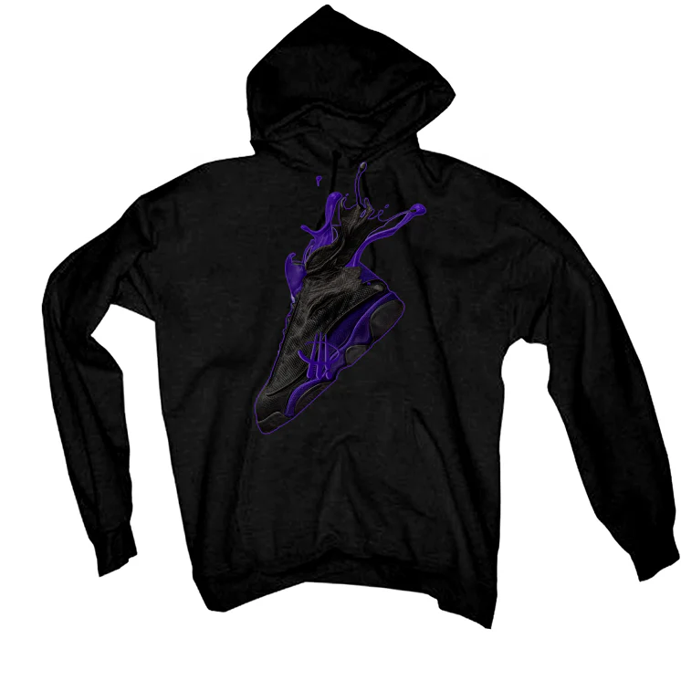 Air Jordan 13 “Court Purple” Black T-Shirt (Splash 13) - Image 3