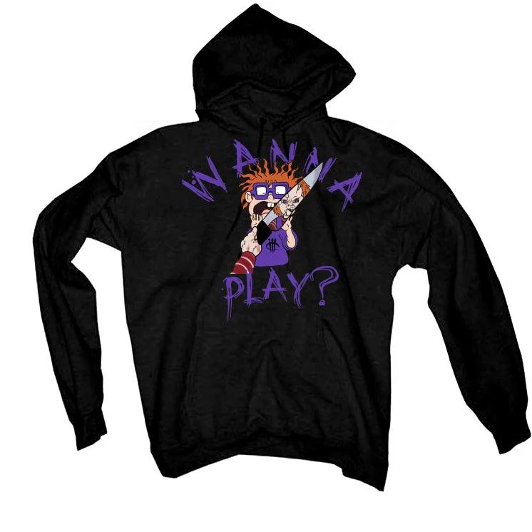 Air Jordan 13 “Court Purple” Black T-Shirt (WANNA PLAY) - Image 3