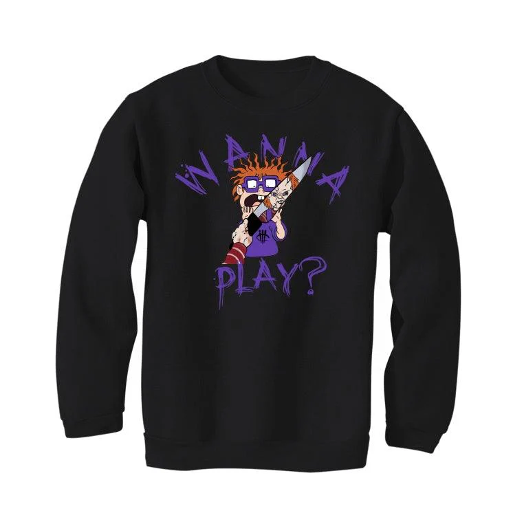 Air Jordan 13 “Court Purple” Black T-Shirt (WANNA PLAY) - Image 4