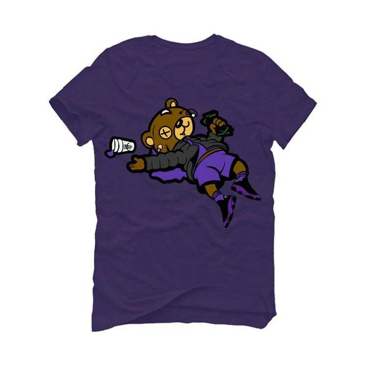 Air Jordan 13 “Court Purple” Purple T-Shirt (lean bear) - Image 2