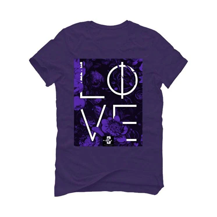 Air Jordan 13 “Court Purple” Purple T-Shirt (LOVE) - Image 2