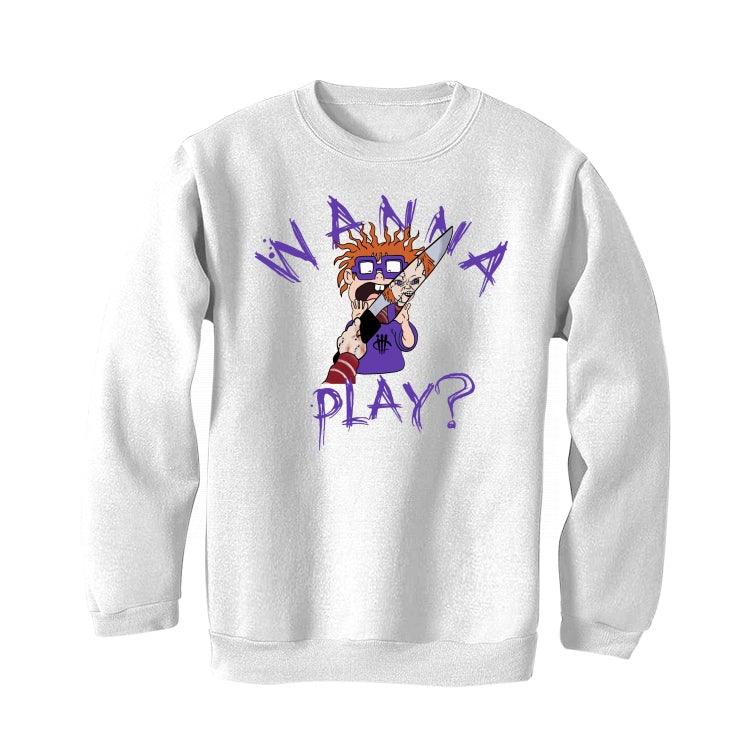 Air Jordan 13 “Court Purple” White T-Shirt (WANNA PLAY) - Image 4