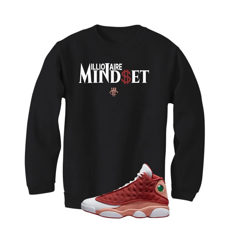 Air Jordan 13 Dune Red Black T-Shirt (Millionaire Mindset)| illcurrency - Image 4