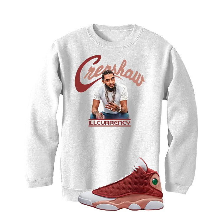 Air Jordan 13 Dune Red White T-Shirt (Crenshaw)| illcurrency - Image 4