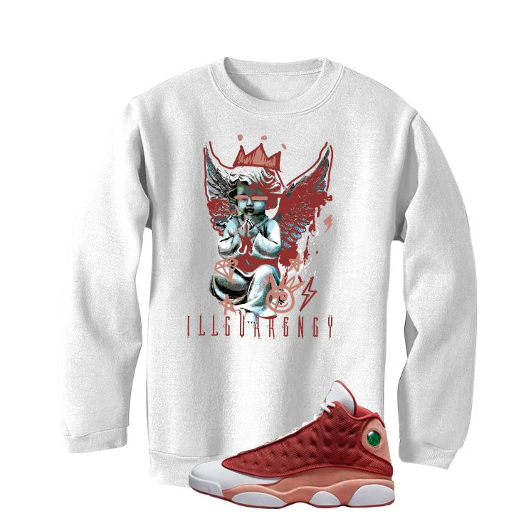 Air Jordan 13 Dune Red White T-Shirt (Graffiti Angel)| illcurrency - Image 4