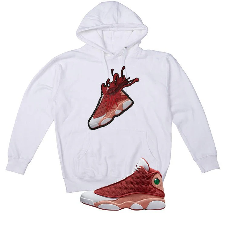 Air Jordan 13 Dune Red White T-Shirt (SPLASH 13)| illcurrency - Image 3