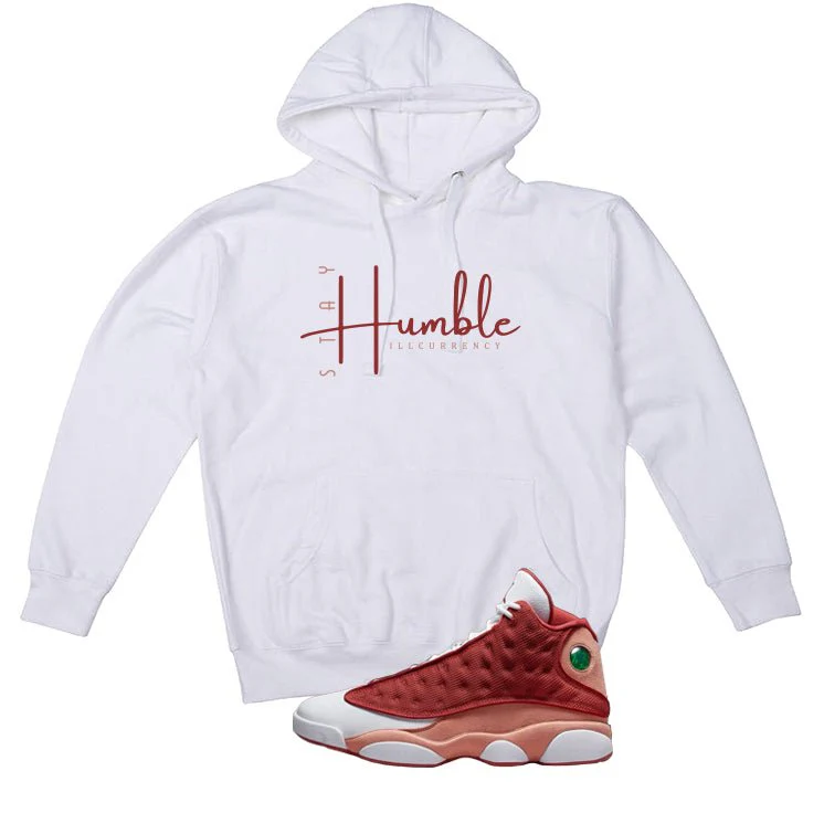 Air Jordan 13 Dune Red White T-Shirt (Stay Humble)| illcurrency - Image 3