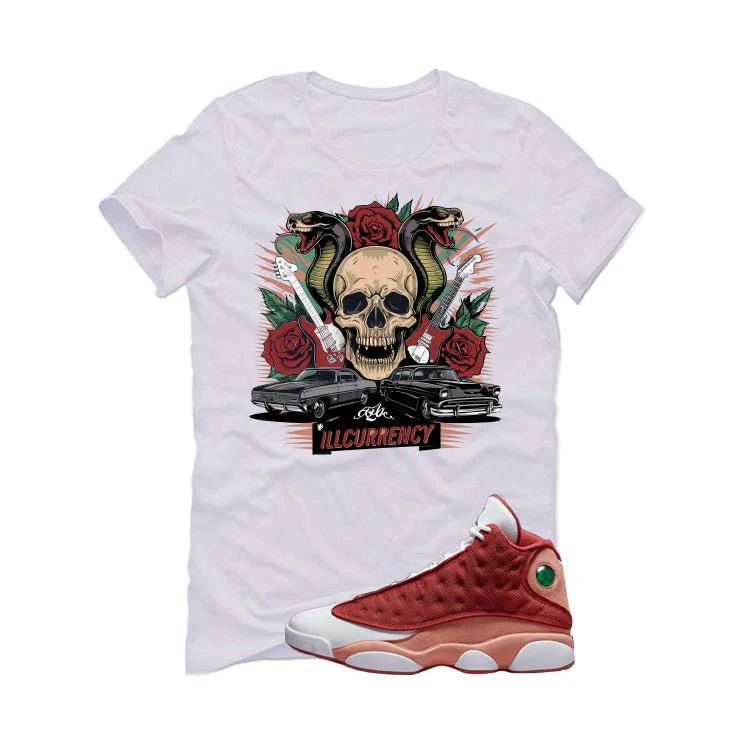 Air Jordan 13 Dune Red White T-Shirt (Vintage Illcurrency)| illcurrency - Image 2