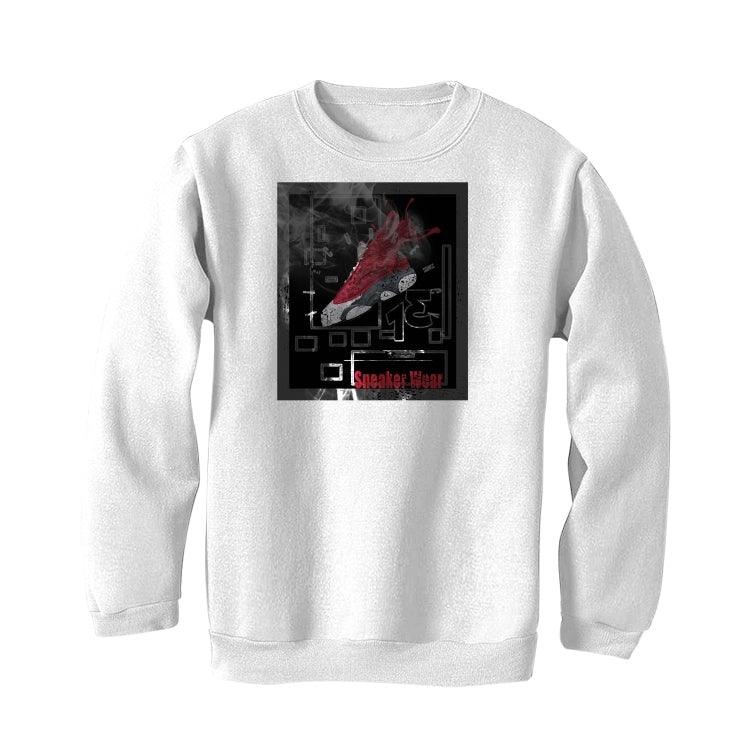 Air Jordan 13 Flint Red 2021 White T-Shirt (Splash 13 Sneaker) - Image 4