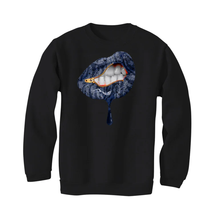 Air Jordan 13 Retro French Blue - Black T-Shirt (LIPS UNSEALED) - Image 4
