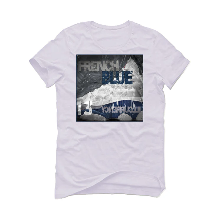 Air Jordan 13 Retro French Blue - White T-Shirt (FRENCH BLUE) - Image 2