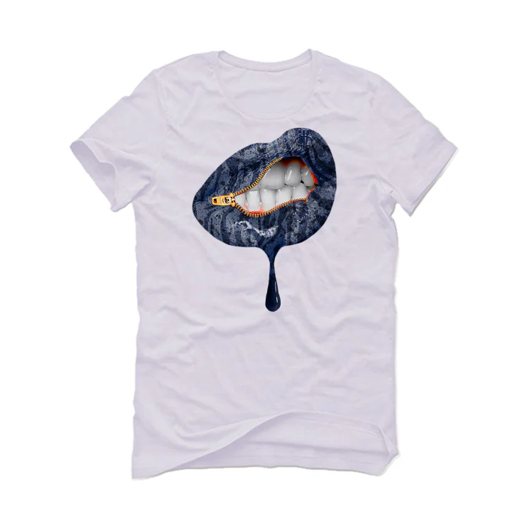 Air Jordan 13 Retro French Blue - White T-Shirt (LIPS UNSEALED) - Image 2