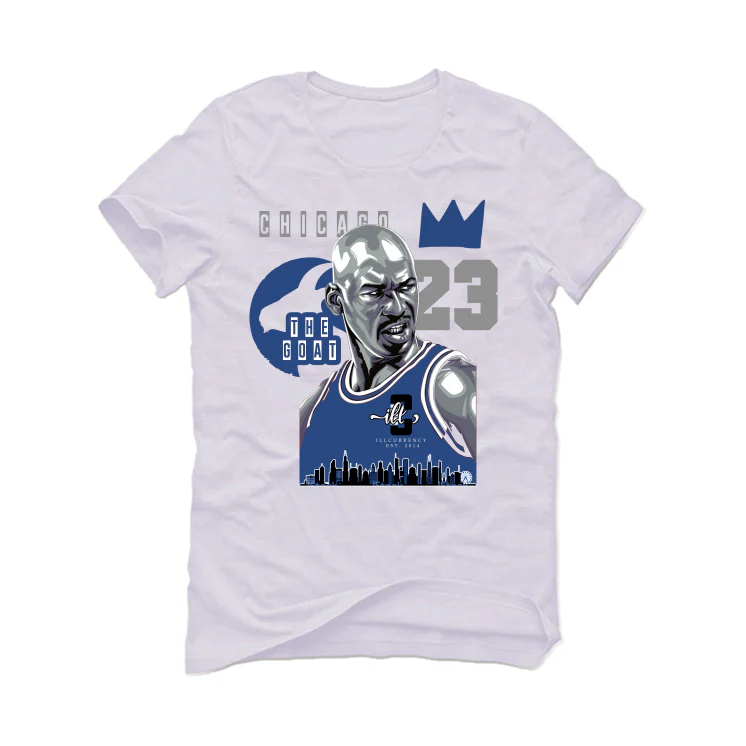 Air Jordan 13 “French Blue” White T-Shirt (The Goat) - Image 2