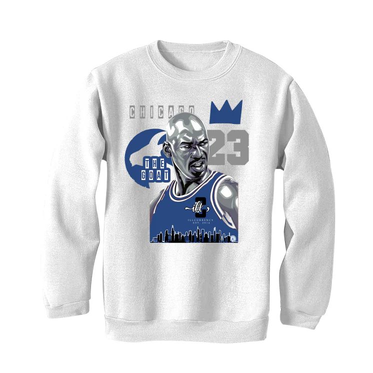 Air Jordan 13 “French Blue” White T-Shirt (The Goat) - Image 4