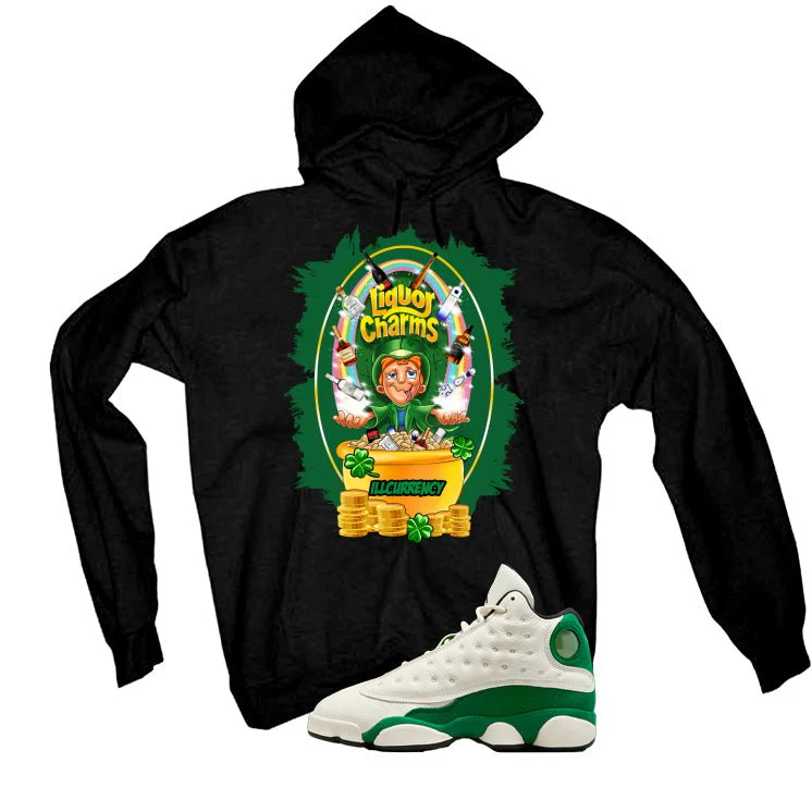 Air Jordan 13 GS Pine Green Black T-Shirt (Liquor Charms)| illcurrency - Image 3