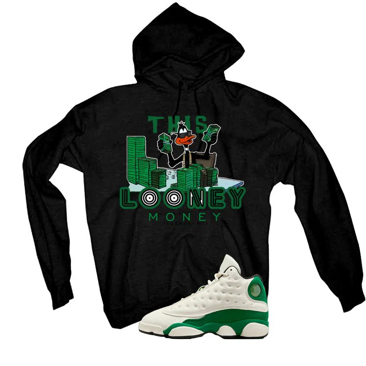 Air Jordan 13 GS Pine Green Black T-Shirt (Looney Money)| illcurrency - Image 3