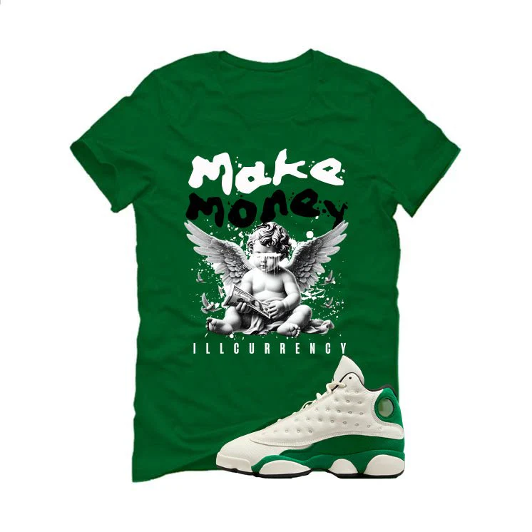 Air Jordan 13 GS Pine Green Pine Green T-Shirt (Make Money)| illcurrency - Image 2