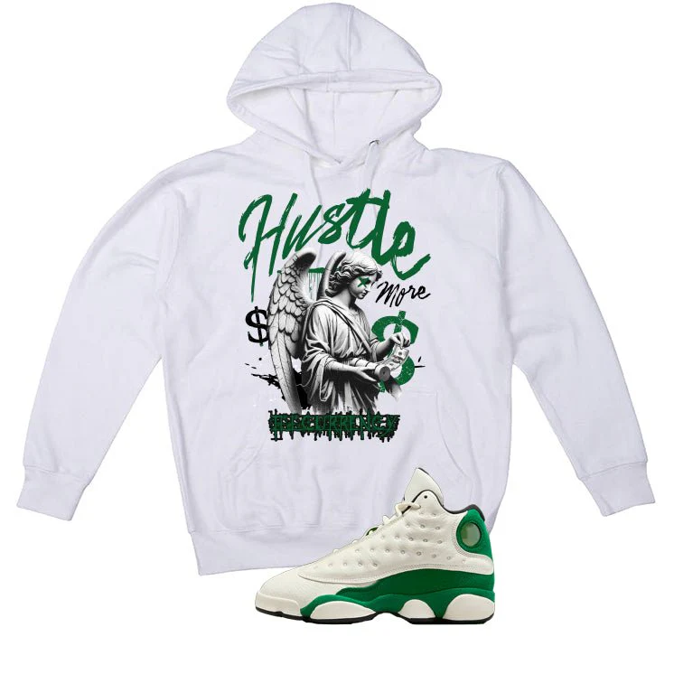 Air Jordan 13 GS Pine Green White T-Shirt (Hustle More)| illcurrency - Image 3