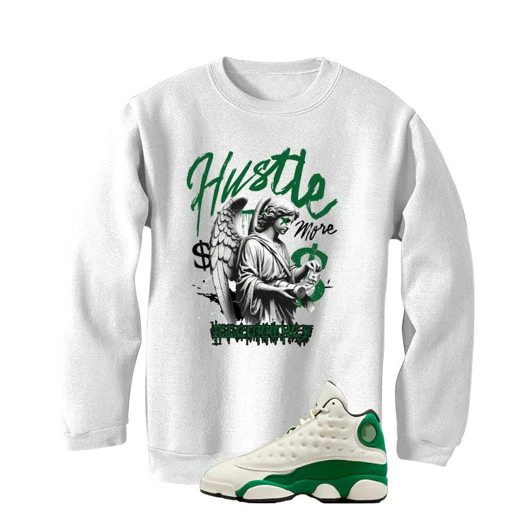 Air Jordan 13 GS Pine Green White T-Shirt (Hustle More)| illcurrency - Image 4
