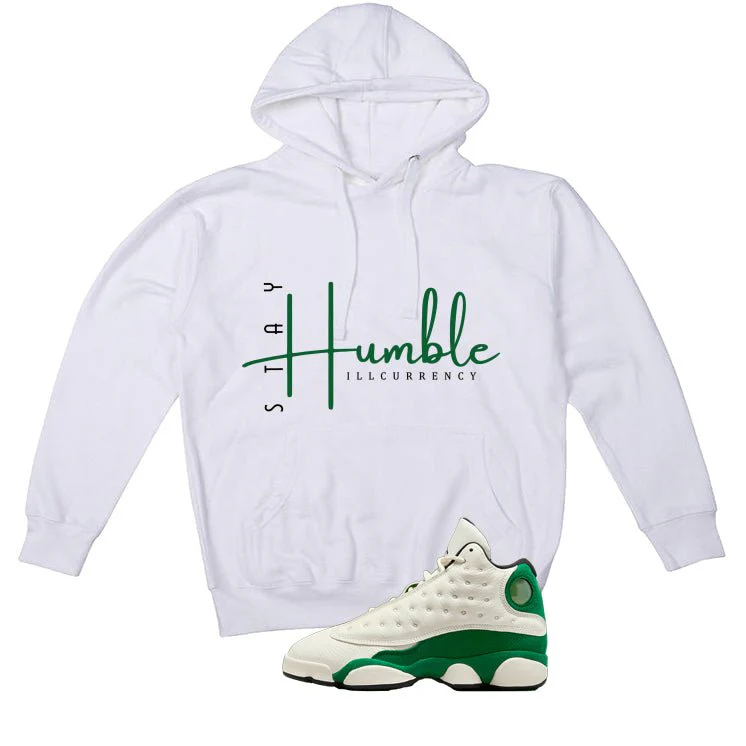 Air Jordan 13 GS Pine Green White T-Shirt (Stay Humble)| illcurrency - Image 3