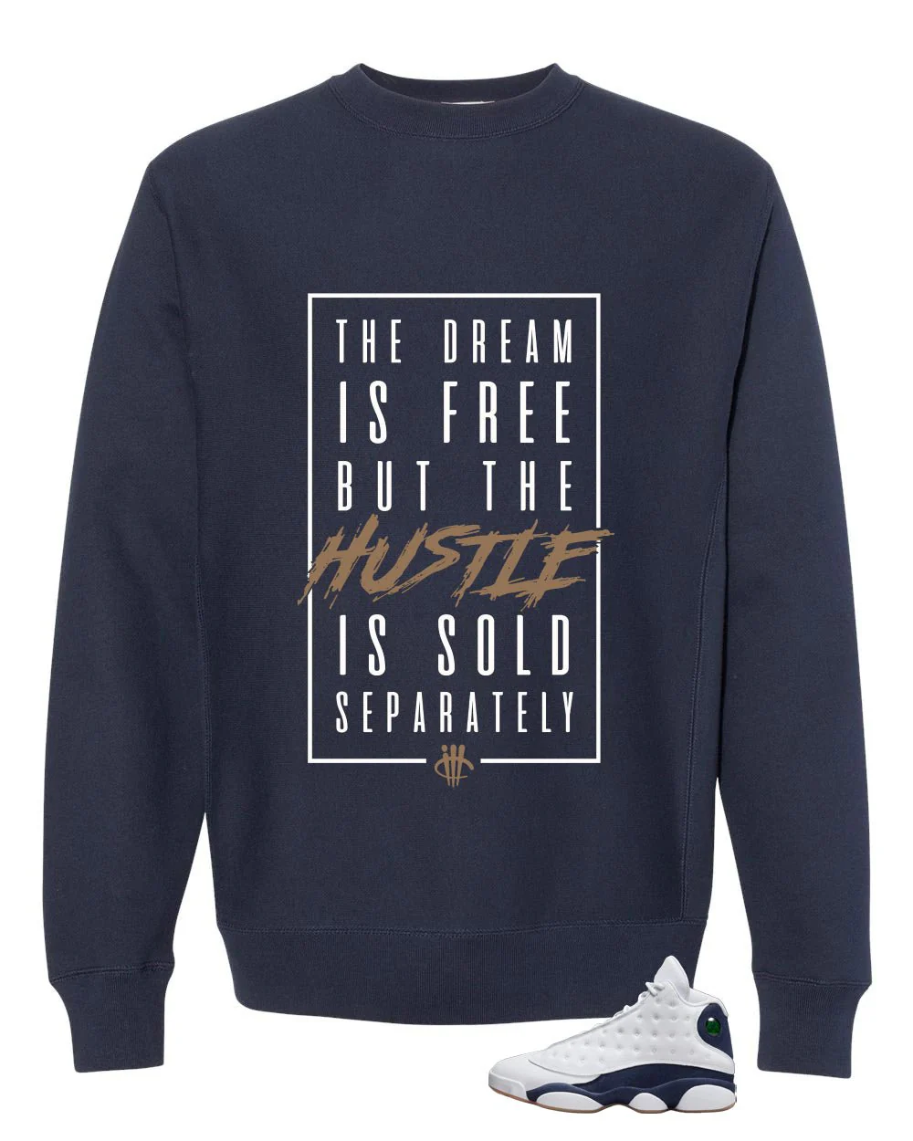 Air Jordan 13 Midnight Navy Navy Blue T-Shirt (Dream is Free)| illcurrency - Image 4