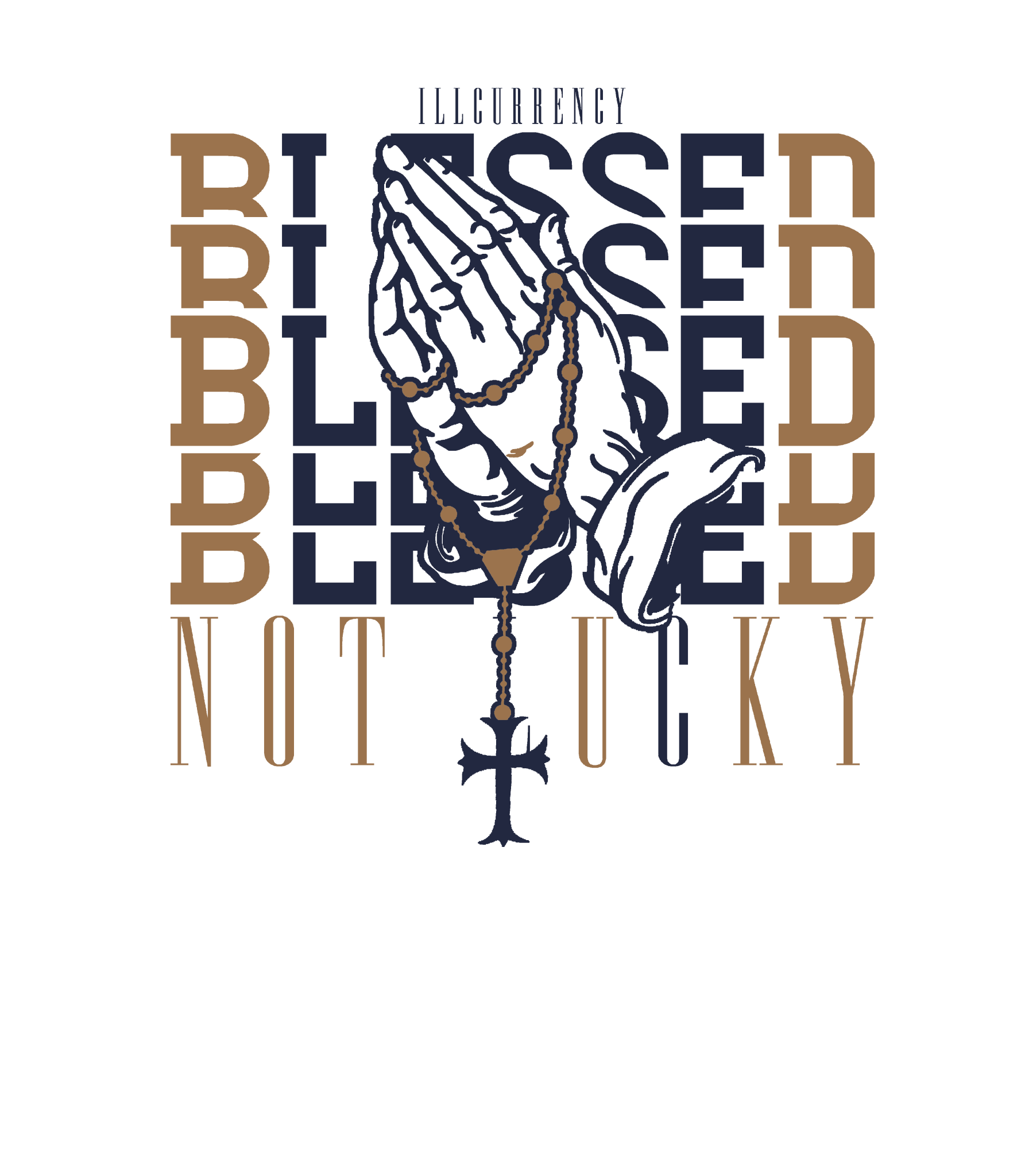 Air Jordan 13 Midnight Navy White T-Shirt (Blessed not lucky)| illcurrency