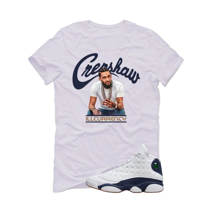 Air Jordan 13 Midnight Navy White T-Shirt (Crenshaw)| illcurrency - Image 2