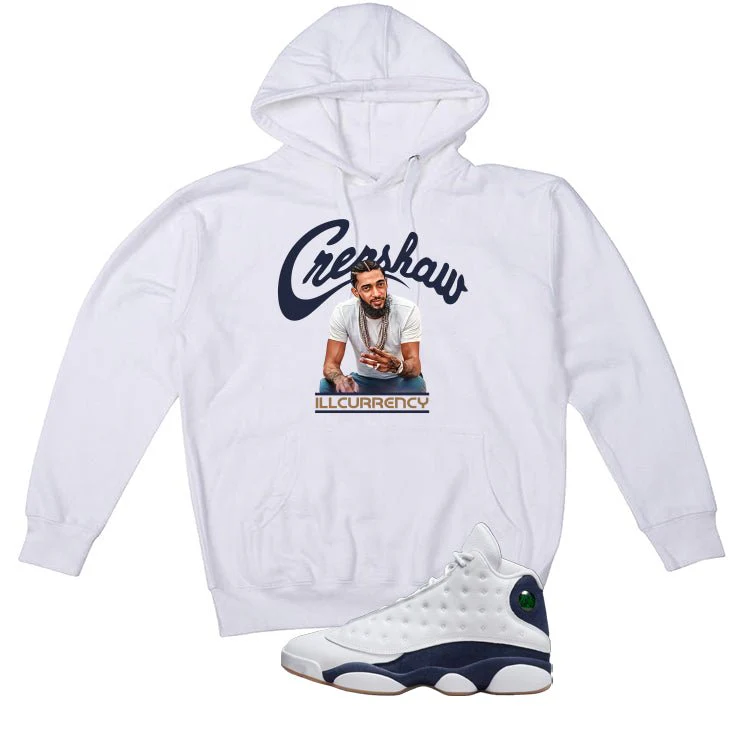 Air Jordan 13 Midnight Navy White T-Shirt (Crenshaw)| illcurrency - Image 3