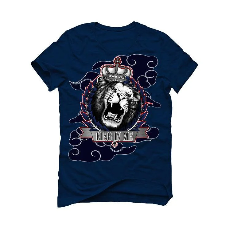 Air Jordan 13 “Obsidian” 2021 Navy Blue T-Shirt (King in me) - Image 2