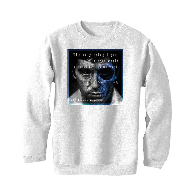 Air Jordan 13 “Obsidian” 2021 White T-Shirt (ONLY THING I GOT (PACINO)) - Image 3