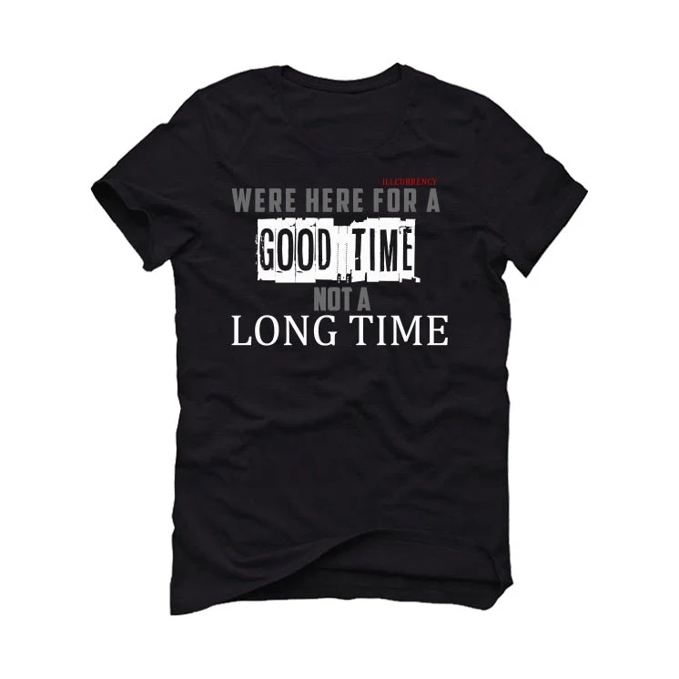 Air Jordan 13 Retro “Black Flint”| ILLCURRENCY Black T-Shirt (Were here for a good time) - Image 2