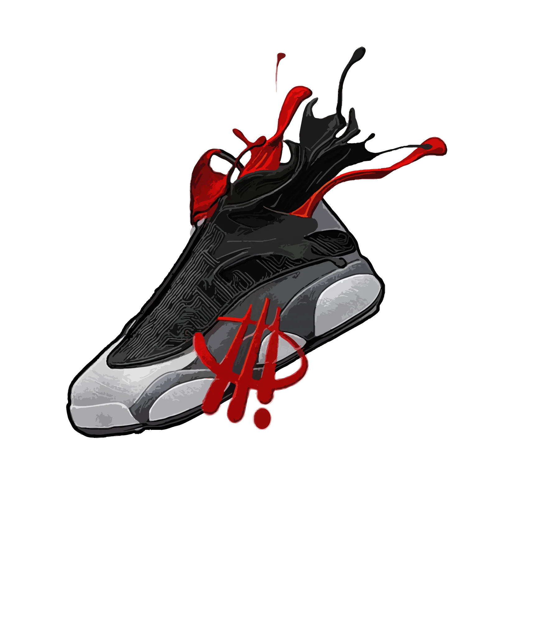 Air Jordan 13 Retro “Black Flint”| ILLCURRENCY White T-Shirt (SPLASH 13)