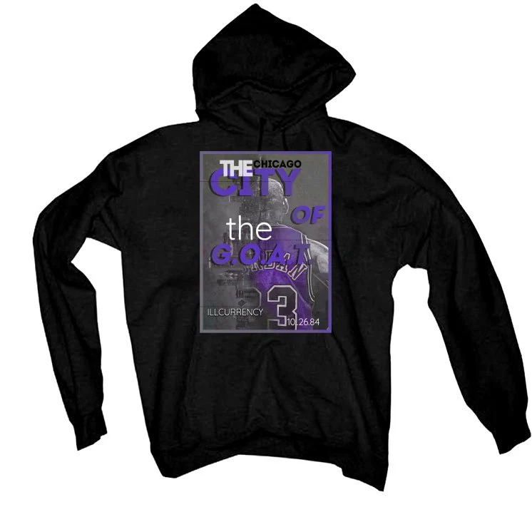 Air Jordan 13 Retro Purple Venom - Black T-Shirt (CITY OF GOAT) - Image 3