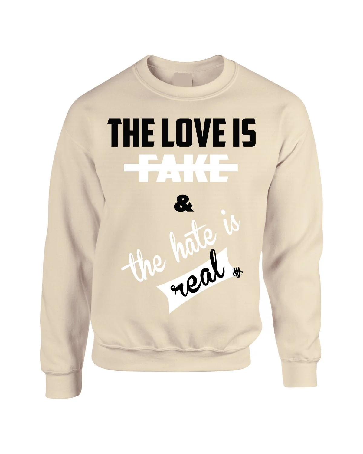 Air Jordan 13 “Wheat” | illcurrency Tan T-Shirt (Love is Fake) - Image 3