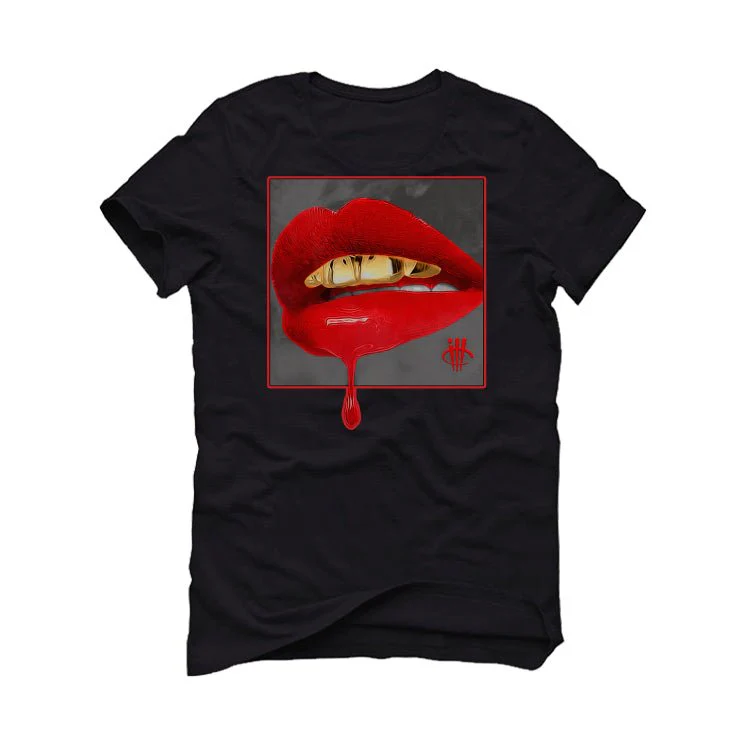 Air Jordan 13 Wolf Grey - Black T-Shirt (LIPSTICK) - Image 2
