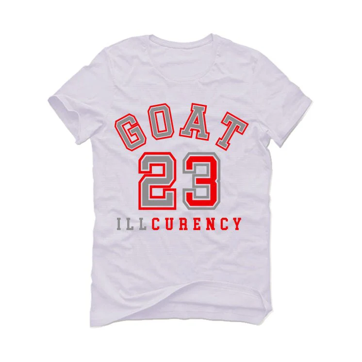 Air Jordan 13 Wolf Grey - White T-Shirt (GOAT 23) - Image 2