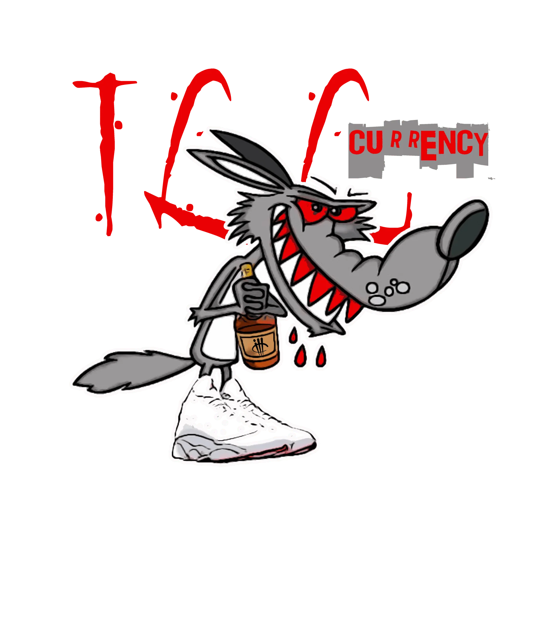 Air Jordan 13 Wolf Grey - White T-Shirt (Henny Wolf)