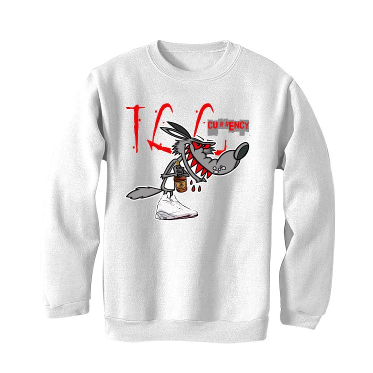 Air Jordan 13 Wolf Grey - White T-Shirt (Henny Wolf) - Image 4