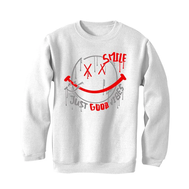 Air Jordan 13 Wolf Grey - White T-Shirt (Smile) - Image 4