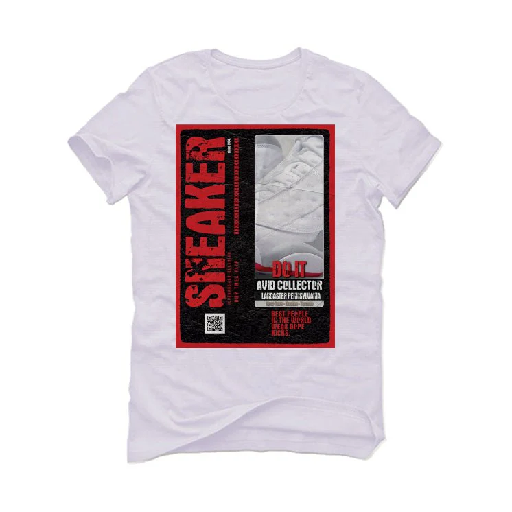 Air Jordan 13 Wolf Grey - White T-Shirt (SNEAKERS COLLECTOR) - Image 2