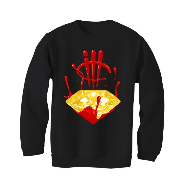 Air Jordan 14 Ferrari Black T-Shirt (Diamond Drip) - Image 3