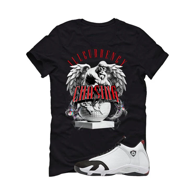 Air Jordan 14 Black Toe Black T-Shirt (Chasing Dreams)| illcurrency - Image 2